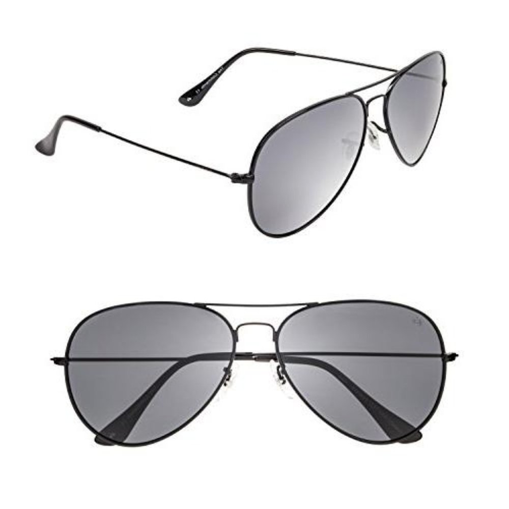 The Commando: Black Aviator Sunglasses